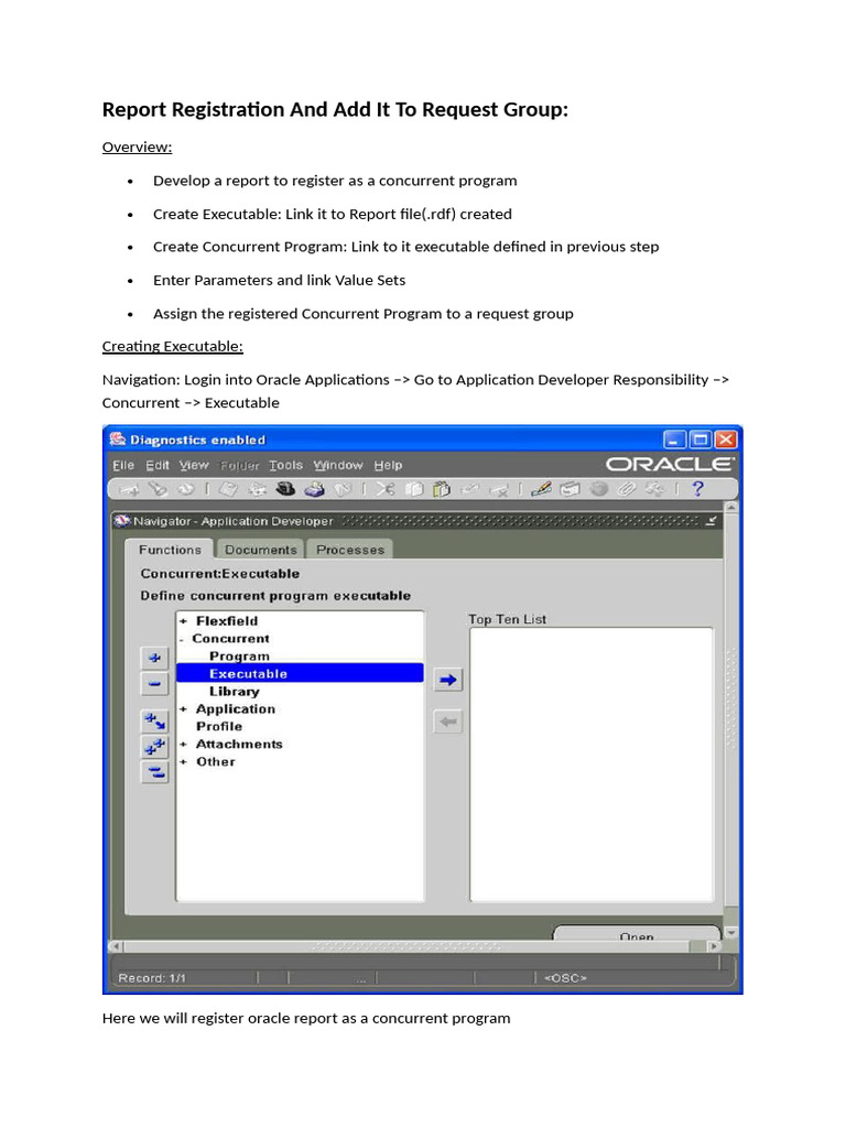 Register Oracle Report as Concurrent Program | PDF | Parameter ...