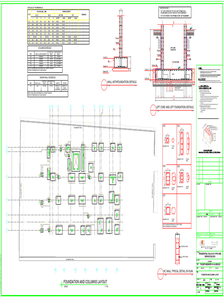 Foundation and Column Layout Plan | PDF