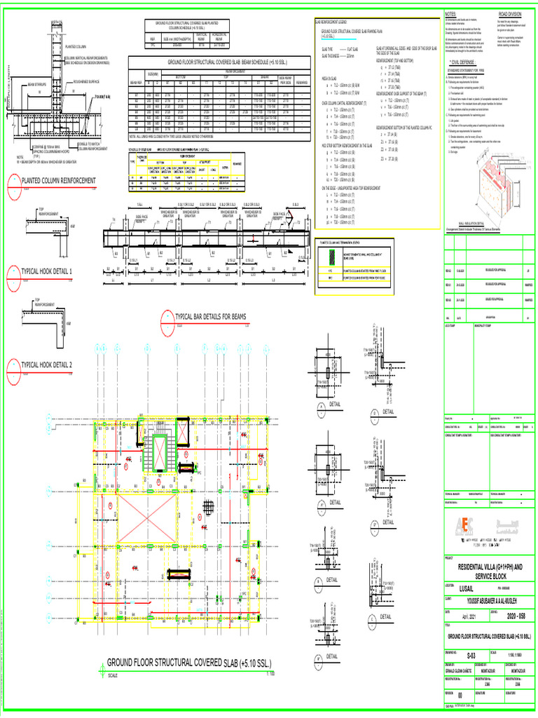 Structural Drawing for Residential Villa | PDF