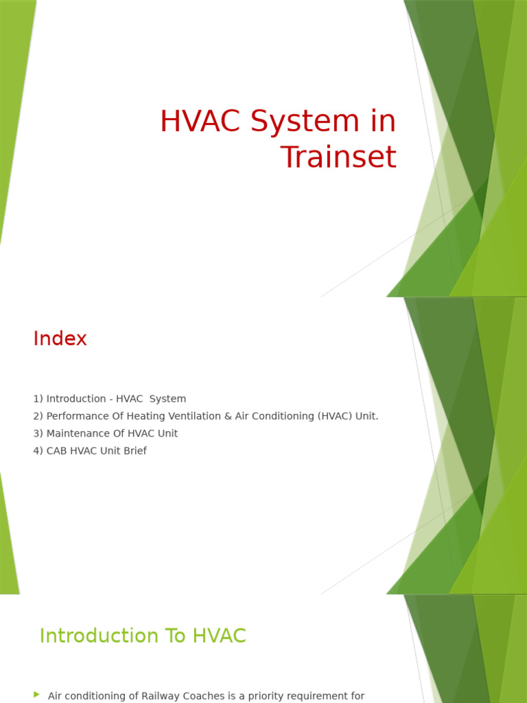 HVAC Temperature Control in Trains | PDF | Air Conditioning ...