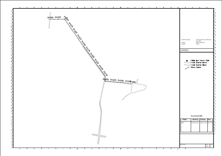 Sketsa Layout Proyek UTM Zona 49S | PDF | Geodesy | Geographical Technology