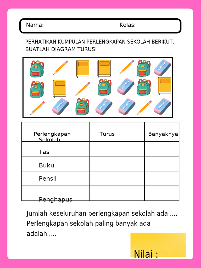 Diagram Turus Perlengkapan Sekolah | PDF