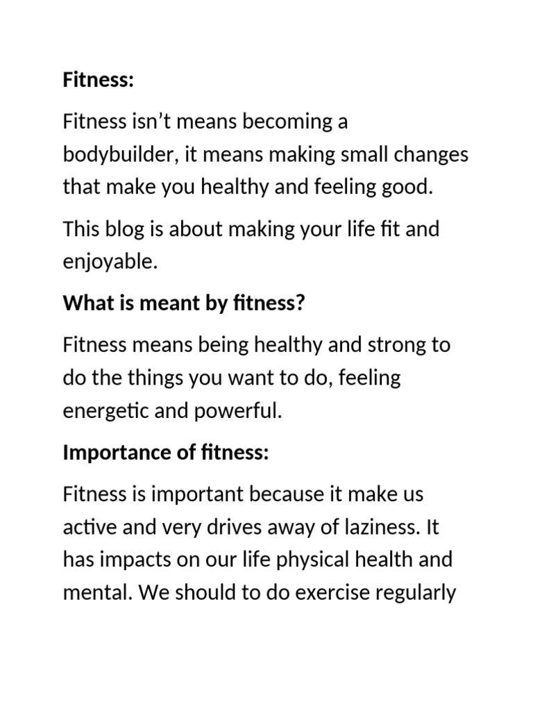 Essential Steps for a Fit Life | PDF