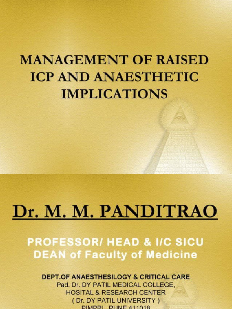 Management of Raised ICP | PDF