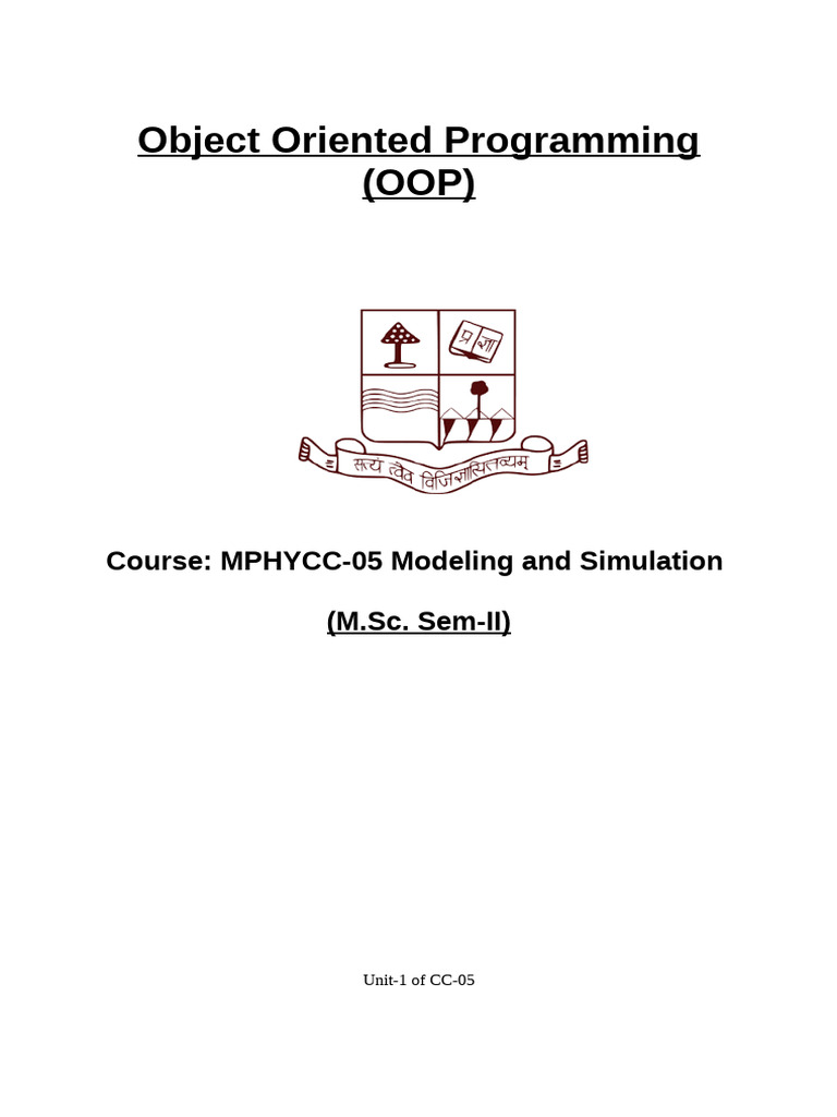 Introduction to Object-Oriented Programming | PDF | Object Oriented ...