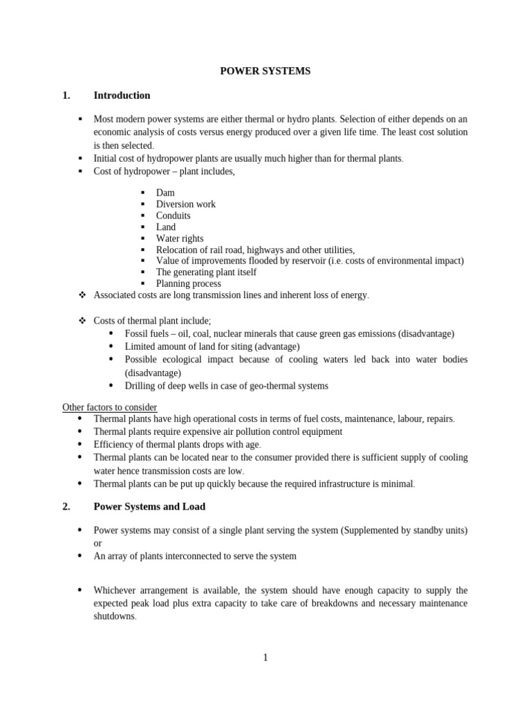 Power Systems | PDF | Hydroelectricity | Power Station