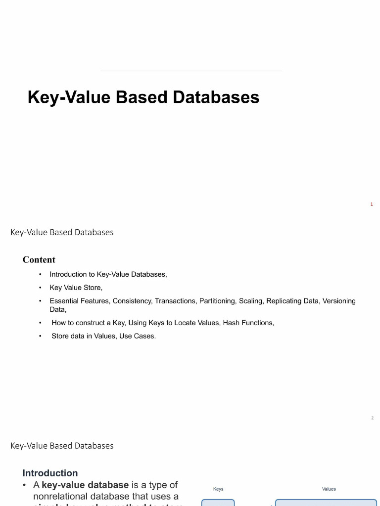 Key-Value Based Databases | PDF