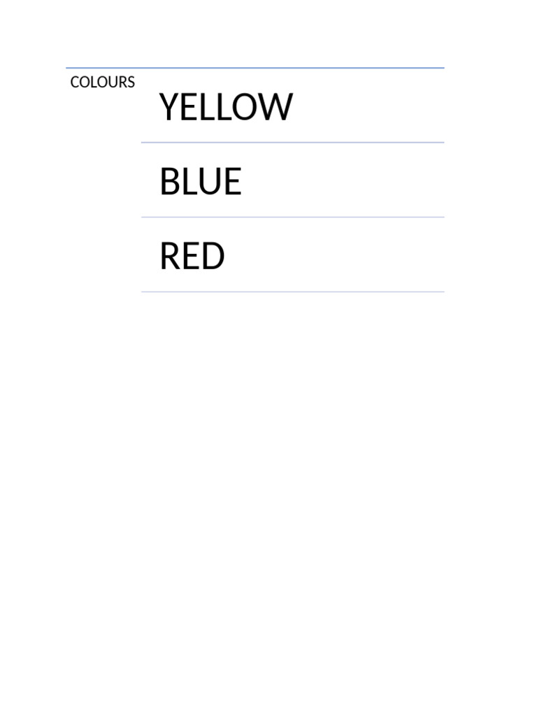Color and Class Categories Overview | PDF