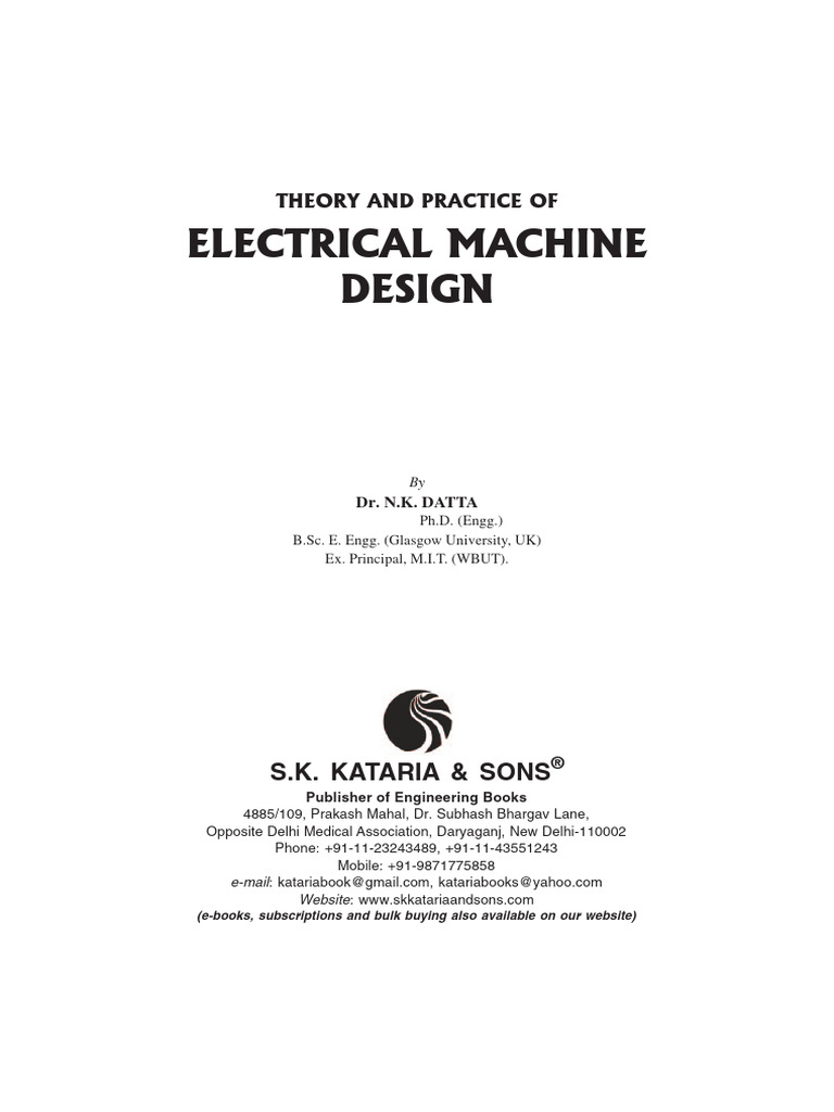 Electrical Machine Design Theory Guide | PDF | Electric Motor | Transformer