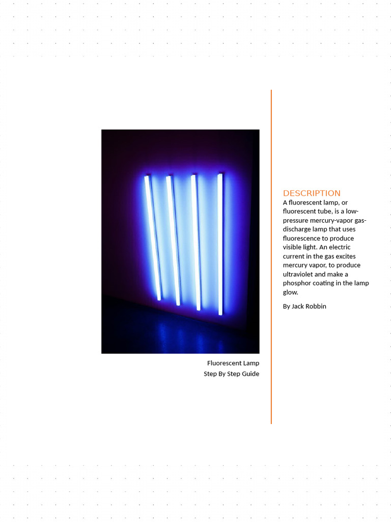 Fluorescent Lamp Working Explained | PDF | Fluorescent Lamp | Vacuum Tube