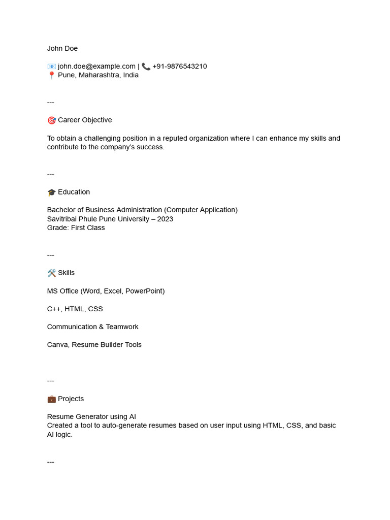 John Doe's Resume and Skills Overview | PDF