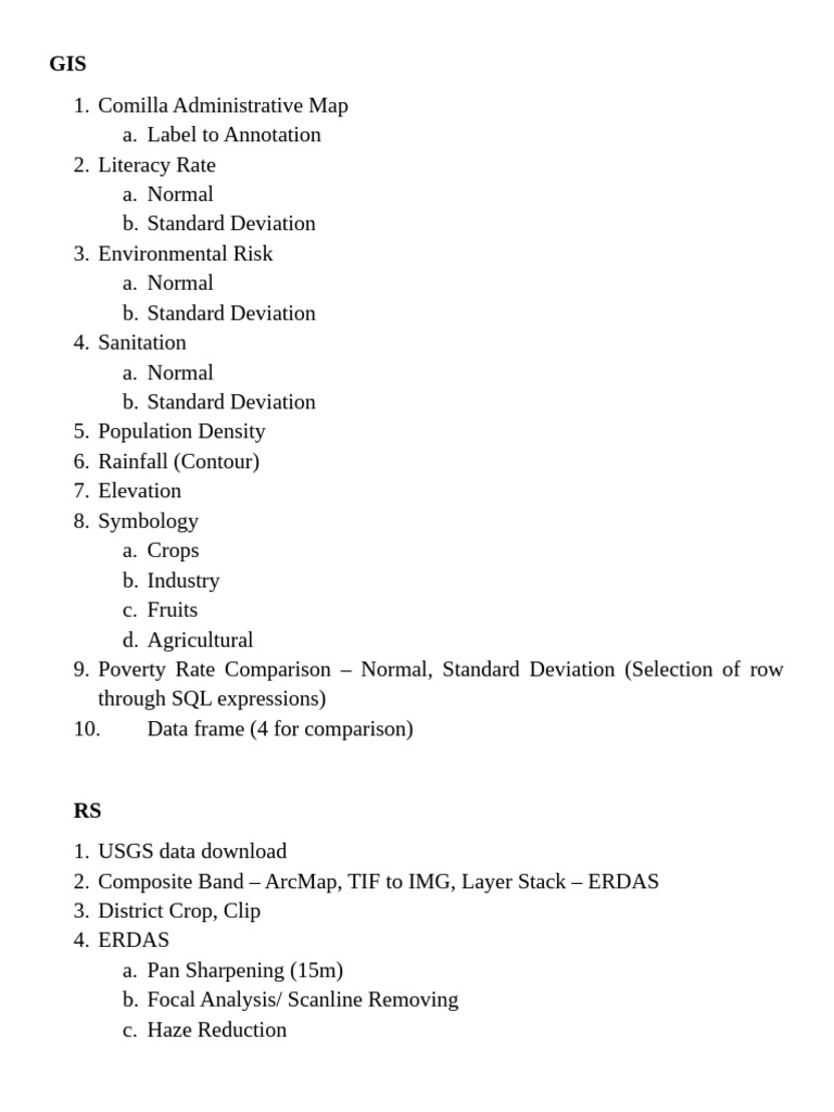 GIS Analysis: Comilla Map & Data Insights | PDF