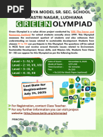 Green Olympiad 2025 Registration Details | PDF