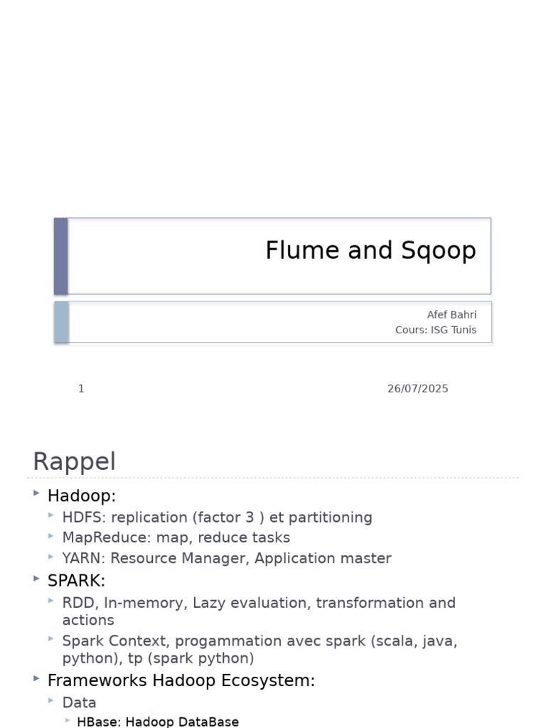 Flume and SQ Oop | PDF | Apache Hadoop | Table (Database)