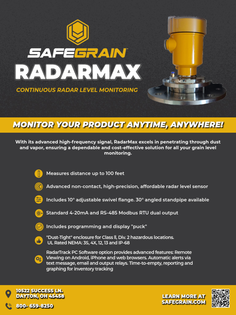 RadarMax: Advanced Level Monitoring | PDF