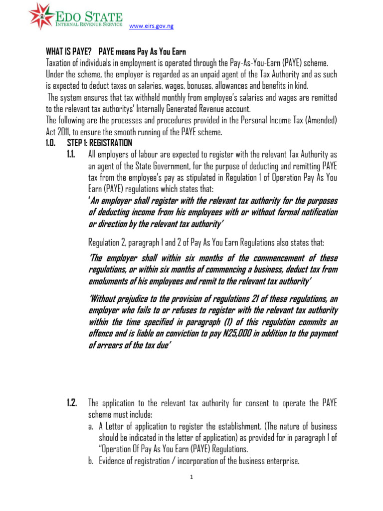Paye Processes | PDF | Taxes | Employment