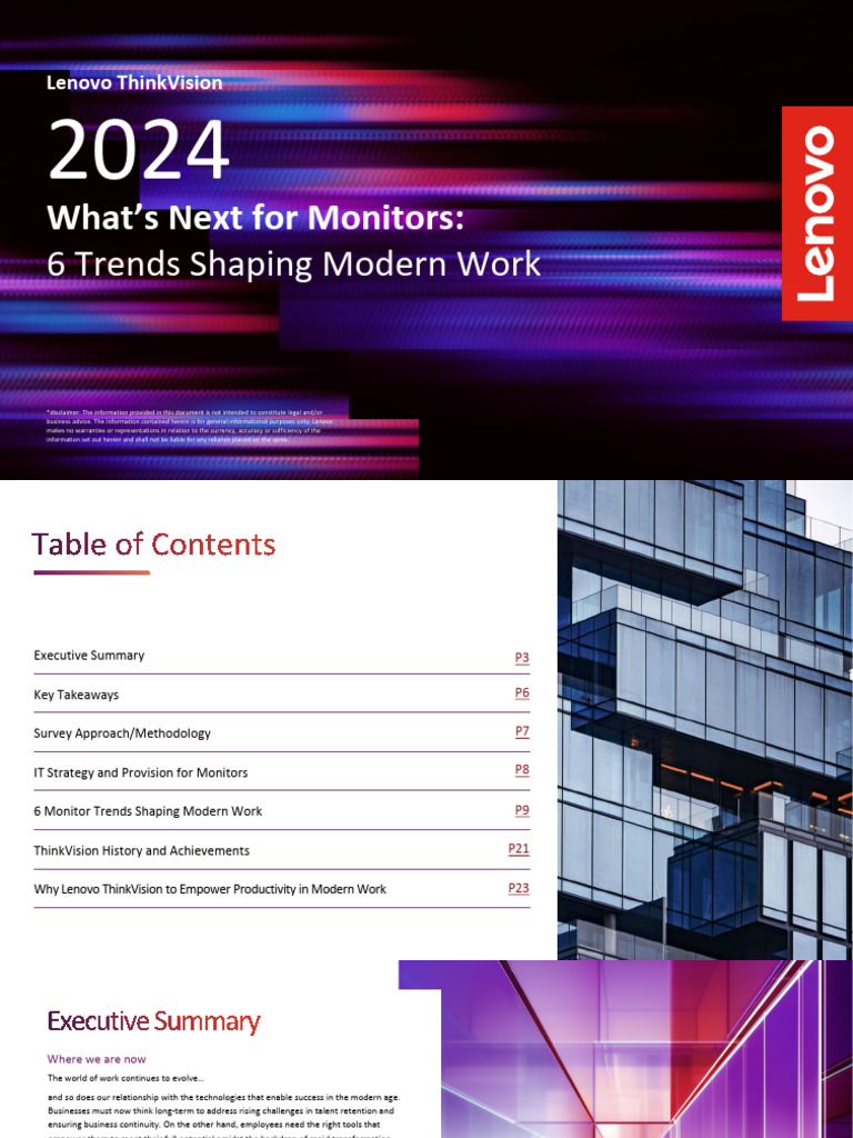 6 Monitor Trends for Modern Work 2024 | PDF | Cost Of Living | Laptop