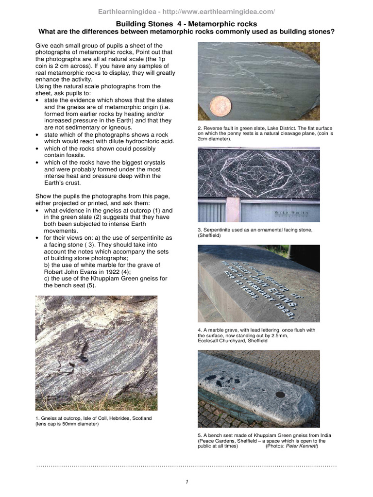 143 Building Stones Met | PDF | Rock (Geology) | Slate