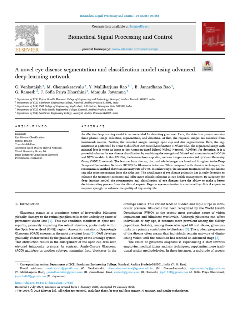Advanced Glaucoma Detection with ADHNet | PDF | Deep Learning | Glaucoma