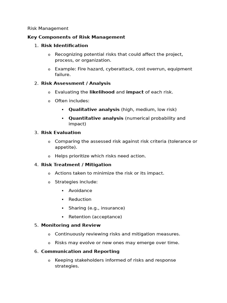 Risk Management | PDF
