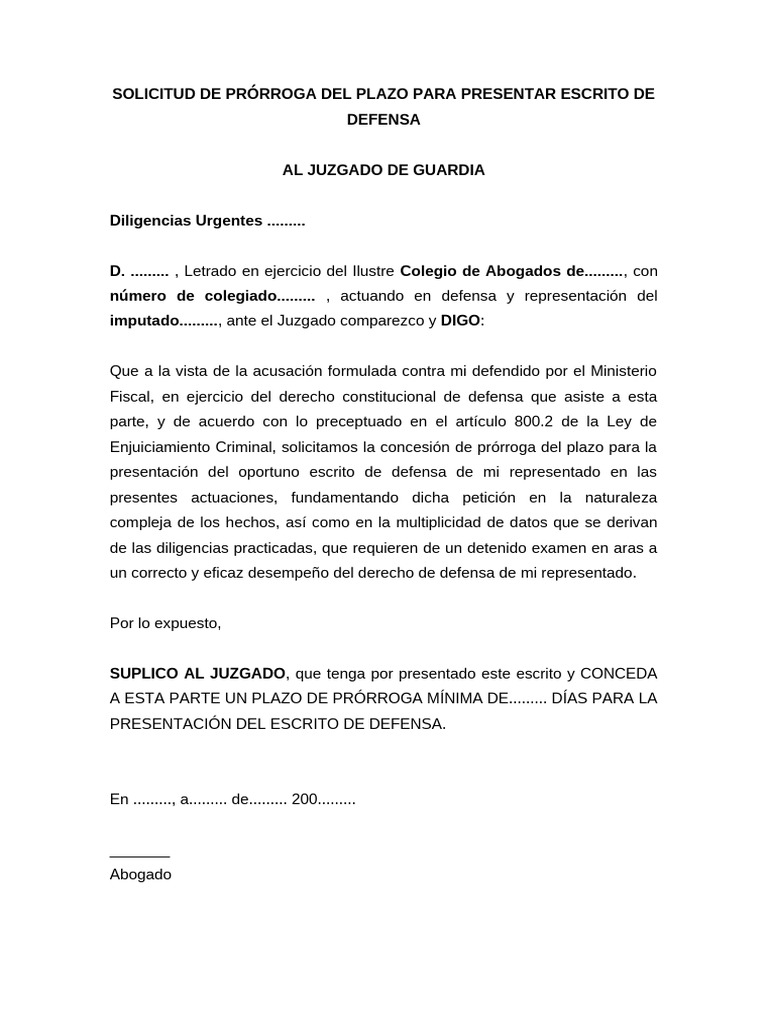 Solicita Prorroga | PDF