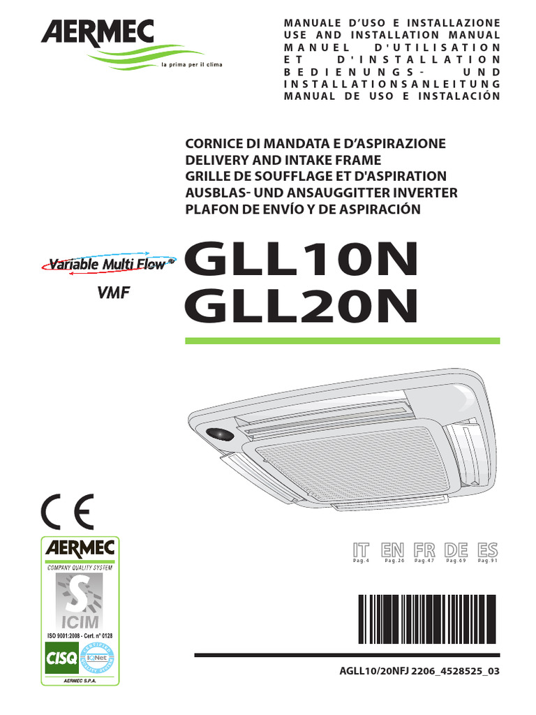Manuel d'utilisation et installation AERMEC | PDF