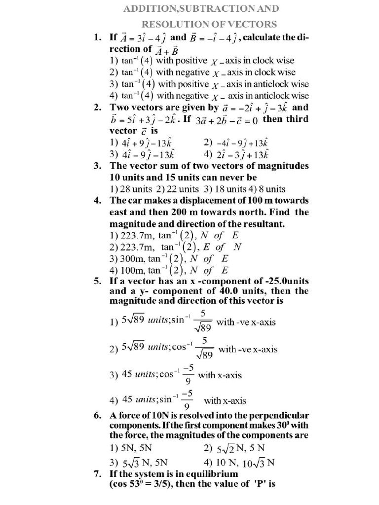 Vector Problems | PDF