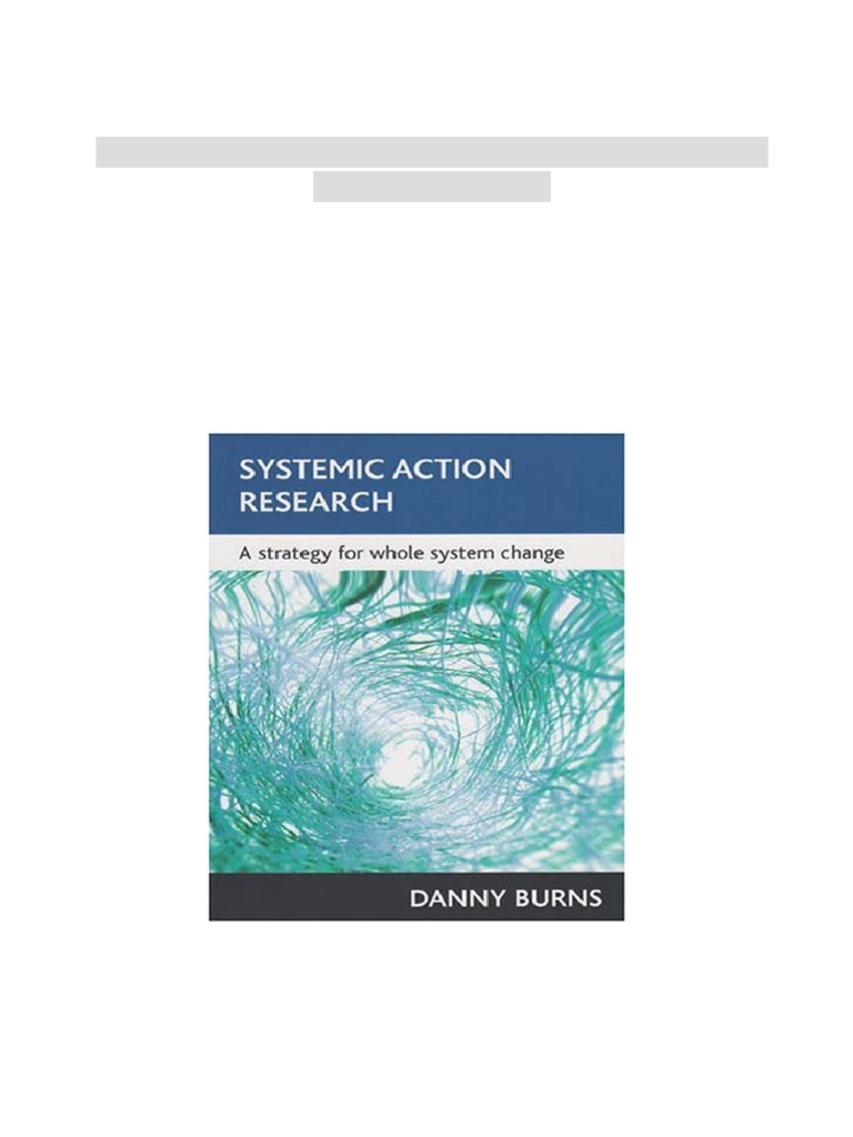 Systemic Action Research 1st Edition Burns PDF Download | PDF | Action ...