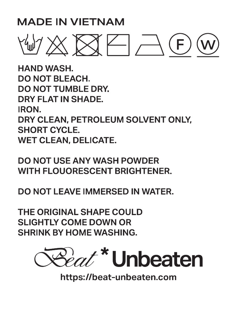 Wash Tag | PDF