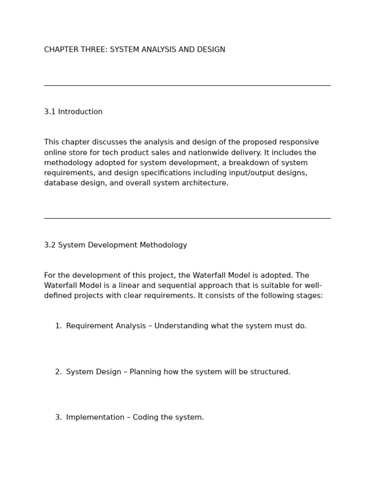 System Analysis for Tech E-Commerce Platform | PDF | Databases | System