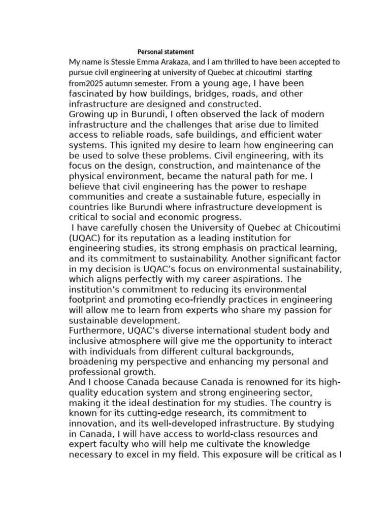 Civil Engineering Aspirations in Canada | PDF | Sustainability ...