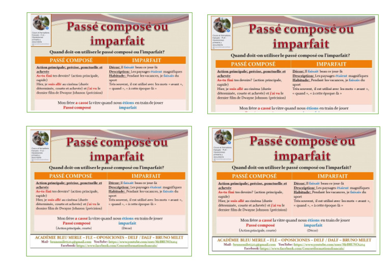 Imparfait Passe Compose | PDF
