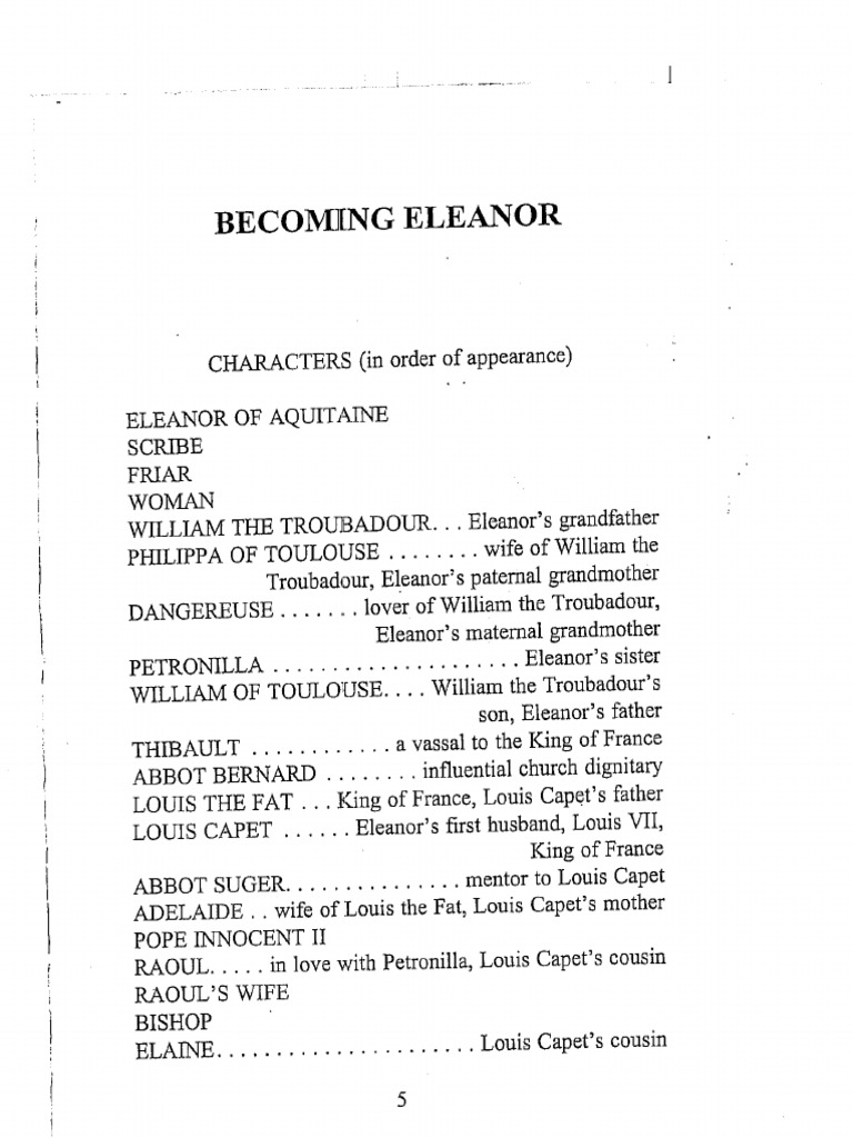 Becoming Eleanor Script | PDF