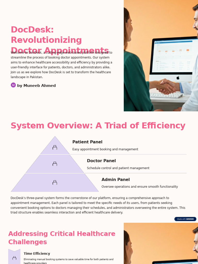 DocDesk Revolutionizing Doctor Appointments | PDF | Usability | Computing