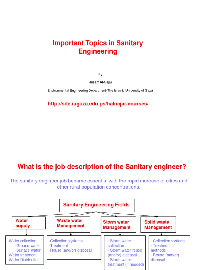 Sanitary Engineering1 | Sanitary Sewer | Wastewater