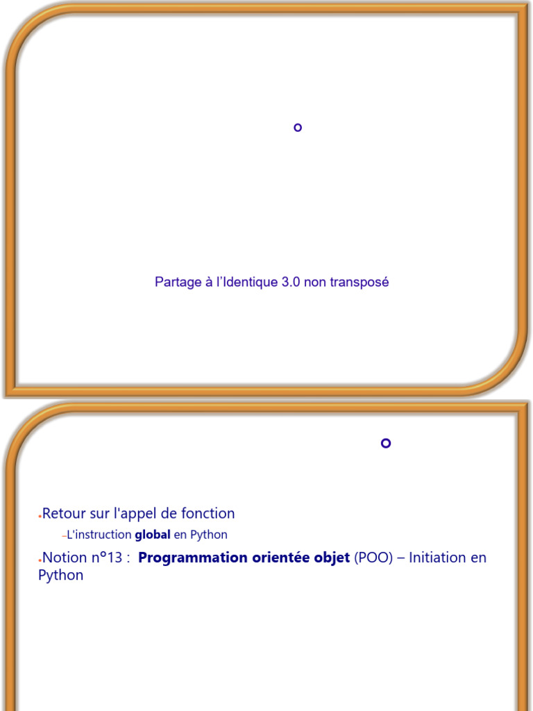 Introduction à la POO avec Python | PDF | Programmation orientée objet ...