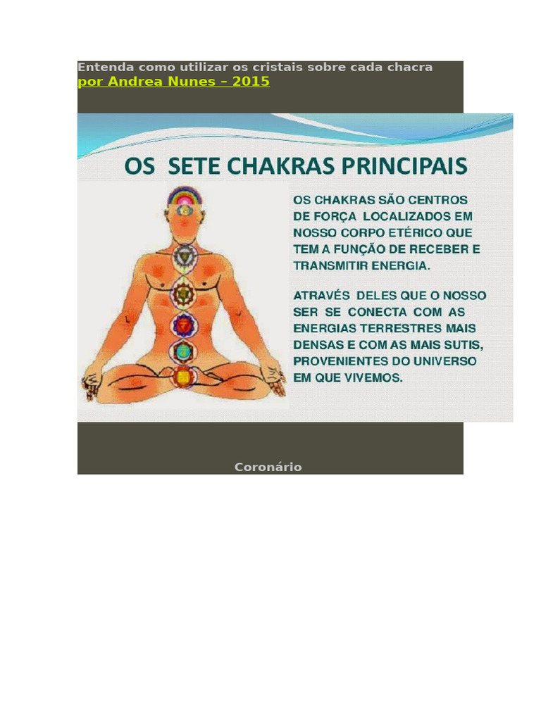 Cristais e Chakras: Guia de Equilíbrio | PDF | Chacra | Amor