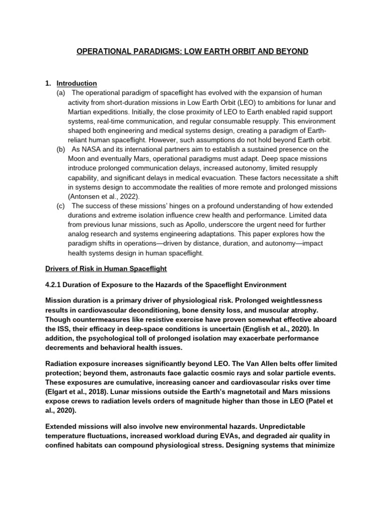 Evolving Spaceflight Operations: LEO to Mars | PDF | Human Spaceflight ...