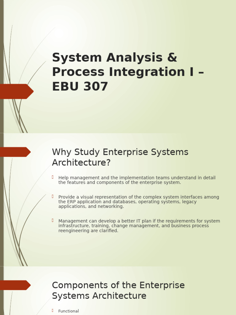 Understanding Enterprise Systems Architecture | PDF | Enterprise ...