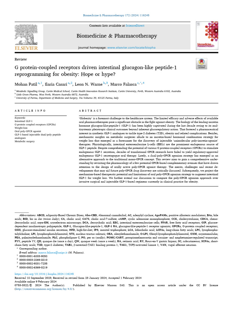 Image showcasing 3) G Protein-Coupled Receptors Driven Intestinal Glucagon-Like Peptide ...