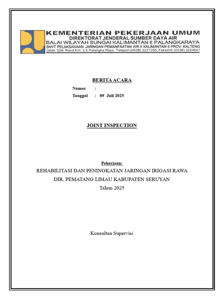 BA Joint Inspection | PDF