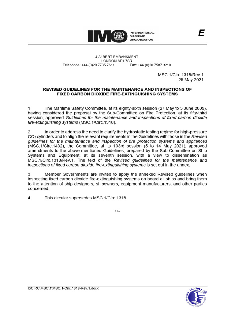 Fixed Fire Fighting Instalationrevised The Maintenance and Inspections ...