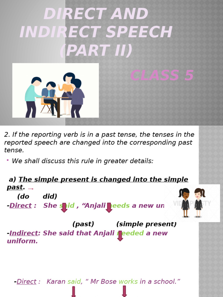 Direct and Indirect Speech Part 2 2 2 | PDF | Semantic Units ...