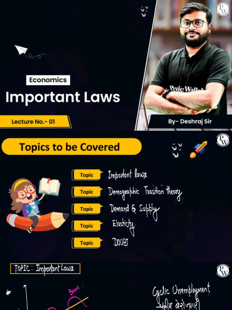 Important Laws 01 - Class Notes (Economics) | PDF