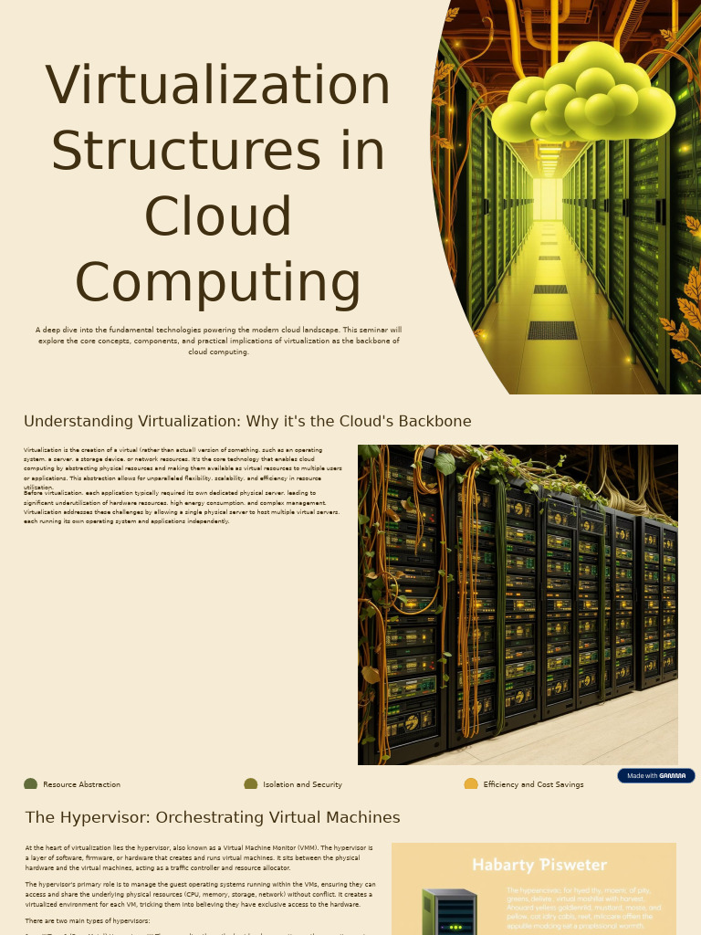Virtualization Structures in Cloud Computing | PDF | Virtualization ...