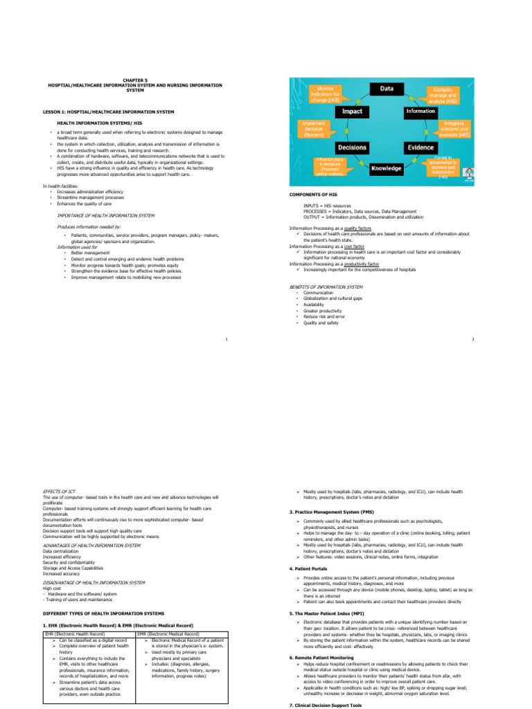 Healthcare Information Systems Overview | PDF | Electronic Health ...