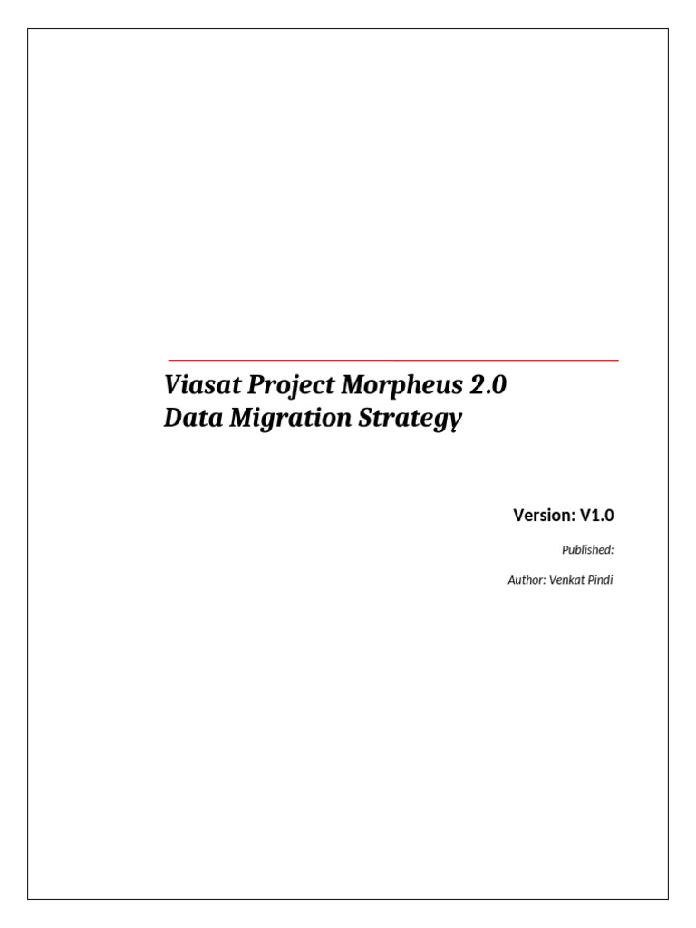 Data Migration Strategy V 1.0 | PDF | Data Quality | Enterprise ...