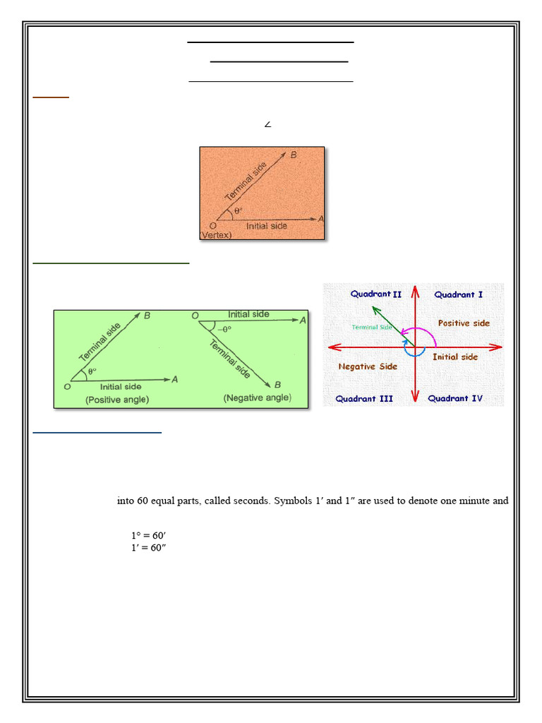 Trigonometric Functions for Class XI | PDF | Angle | Trigonometric ...