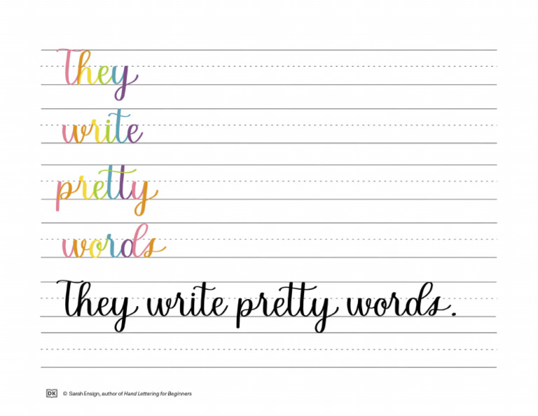 Hand Lettering Project Connecting Letters To Build Words | PDF