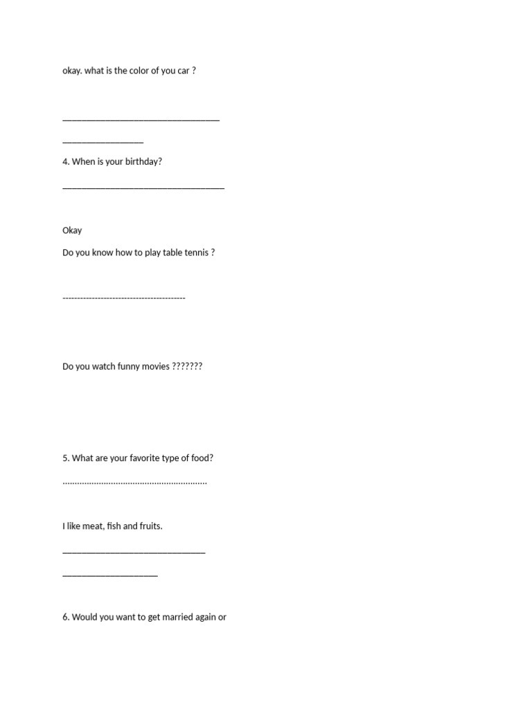 Personal Questions for Relationship Building | PDF